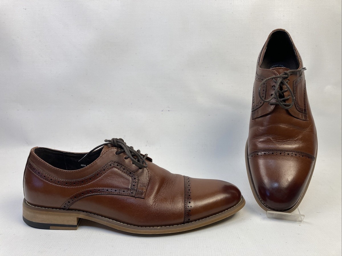 Stacy Adams Mens Brown Size 9 M Leather Dress Cap Toe Shoes  display picture 3