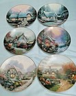 Kinkade Enchanted Cottages Plates Set Of 6 - 1991 Numbered Franklin Mint