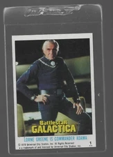 1978 Topps Battlestar Galactica #1 LORNE GREENE IS COMMANDER ADAMA