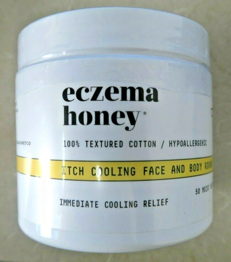Eczema HoneyItch Cooling Face & Body Rounds (50 Wipes) Immediate
