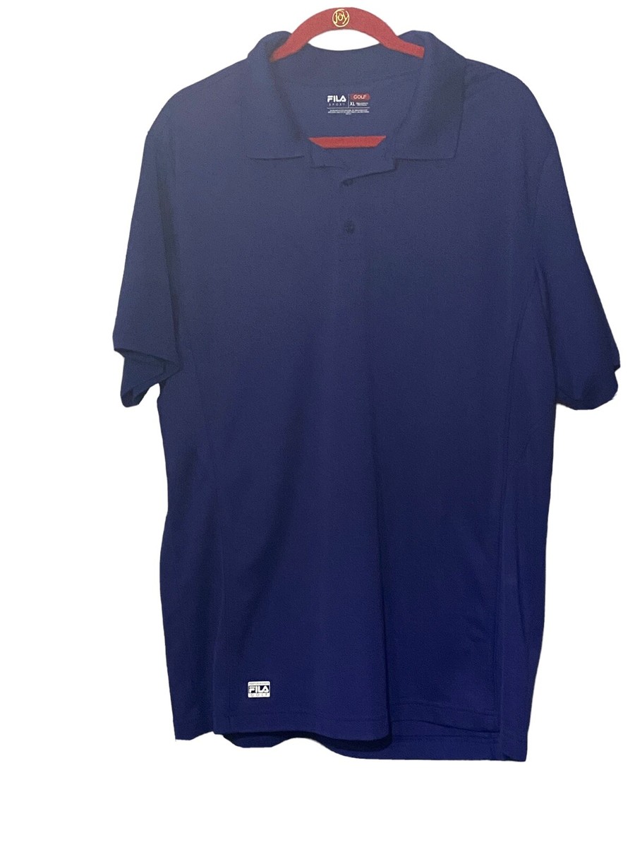 Fila Sport Men's Royal Blue Short Sleeve Polo Golf Shirt Size XL