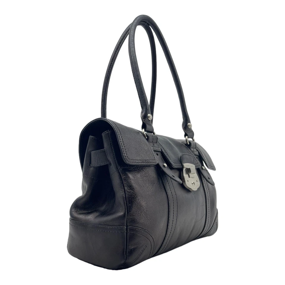 Vintage 90s ETIENNE AIGNER XL Leather Satchel Bag Handbag Tote Structured Doctor - Image 3 of 4