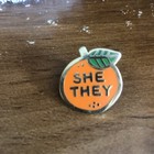 Pin Enamel She/they Orange