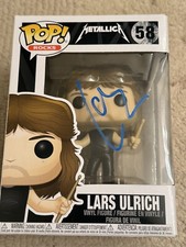 Metallica Drummer Lars Ulrich Autographed Funko Pop Rocks with BAS BL16893