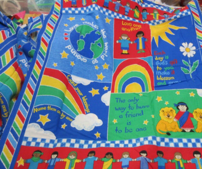 Children`s Religious  Count Your Blessings  Fabric Panel Fabric Traditions 1996