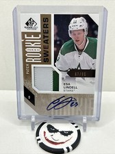 2016-17 UD Sp Game Used  Esa Lindell Inked Rookie Sweaters Patch 🔥# 67/99 🔥