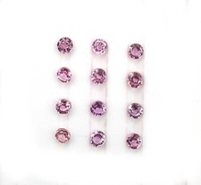 12.65 Ct Natural Pink Sapphire 6 mm 12 Pcs Round Cut Loose Gemstone Certified D6
