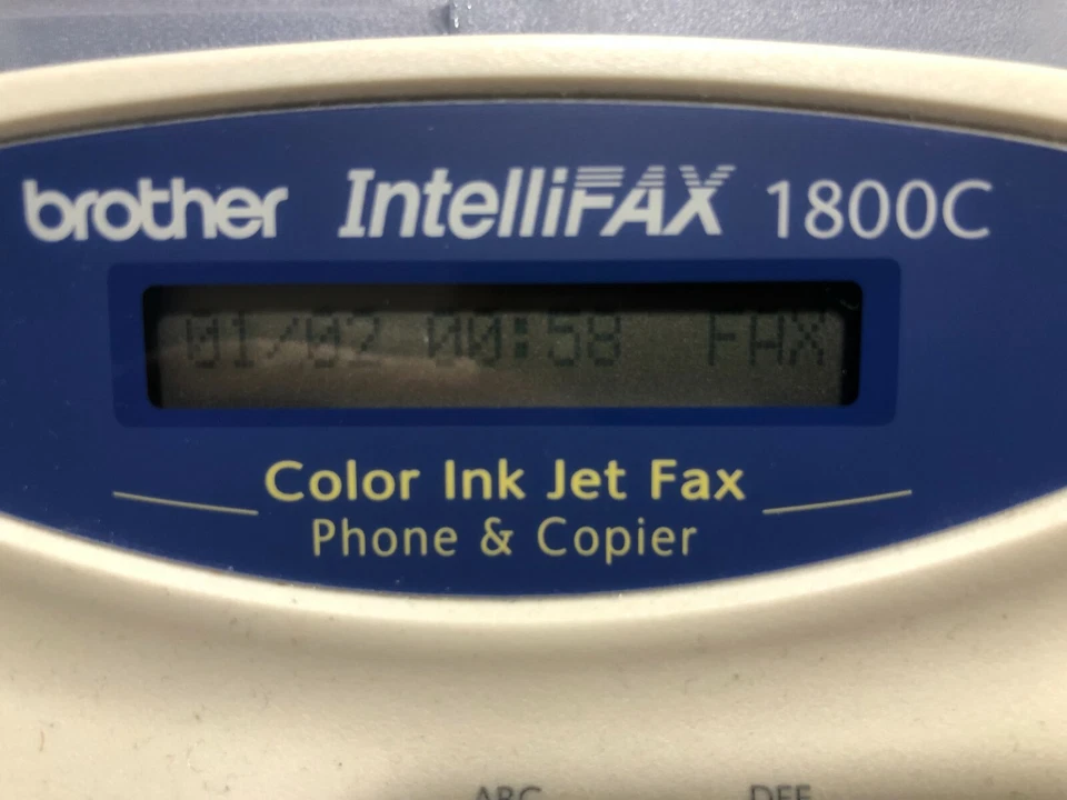Brother Intellifax 1800C Color Ink & Jet Fax Machine Copier Super G3 33.6 Kbps - Image 3 of 4
