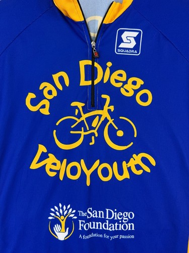 Sqaudra Cycling Jersey Adult Small Blue 1/4 Zip San Diego Veloyouth Polyester - Picture 8 of 14