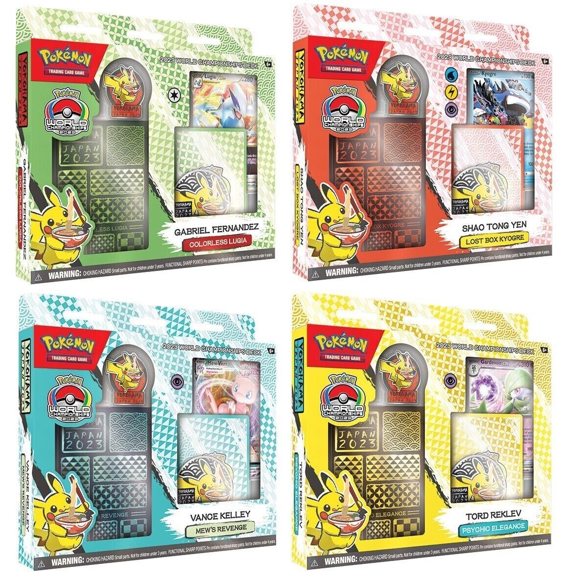 Pokemon 2023 World Championships Decks Set of ALL 4 Decks FACTORY