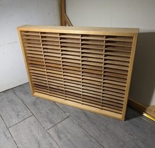 Vintage Napa Valley Wood 100 Cassette Tape Wall Storage Holder Rack Case Shelf B