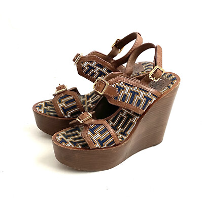 Womens TORY BURCH wedge Platform Sandals Shoes Size US