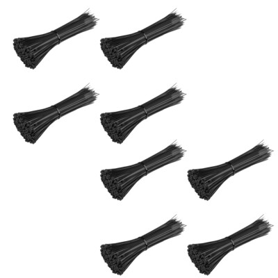 2000 Pack Black 8 Inch Zip Ties, Heavy Duty, 40 lbs, UV Resistant, Nylon, Cable 2000 Pack Black 8 Inch Zip Ties, Heavy Duty, 40 lbs, UV Resistant, Nylon, Cable