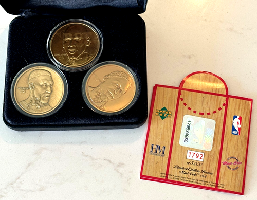 1996 Upper Deck Limited Edition Coin Set /5000 w/ COA - Jordan, Rodman, Pippen - Picture 3 of 4