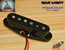 G.M. Smooth Velvet  Alnico II Middle pickup RWRP (Black) for Fender Stratocaster