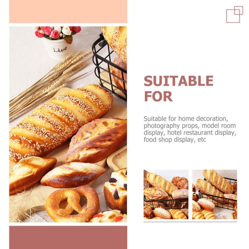 2pcs Fake Bread Artificial Bread Model Küche Fotografie Requisite künstliche - Zdjęcie 6 z 12