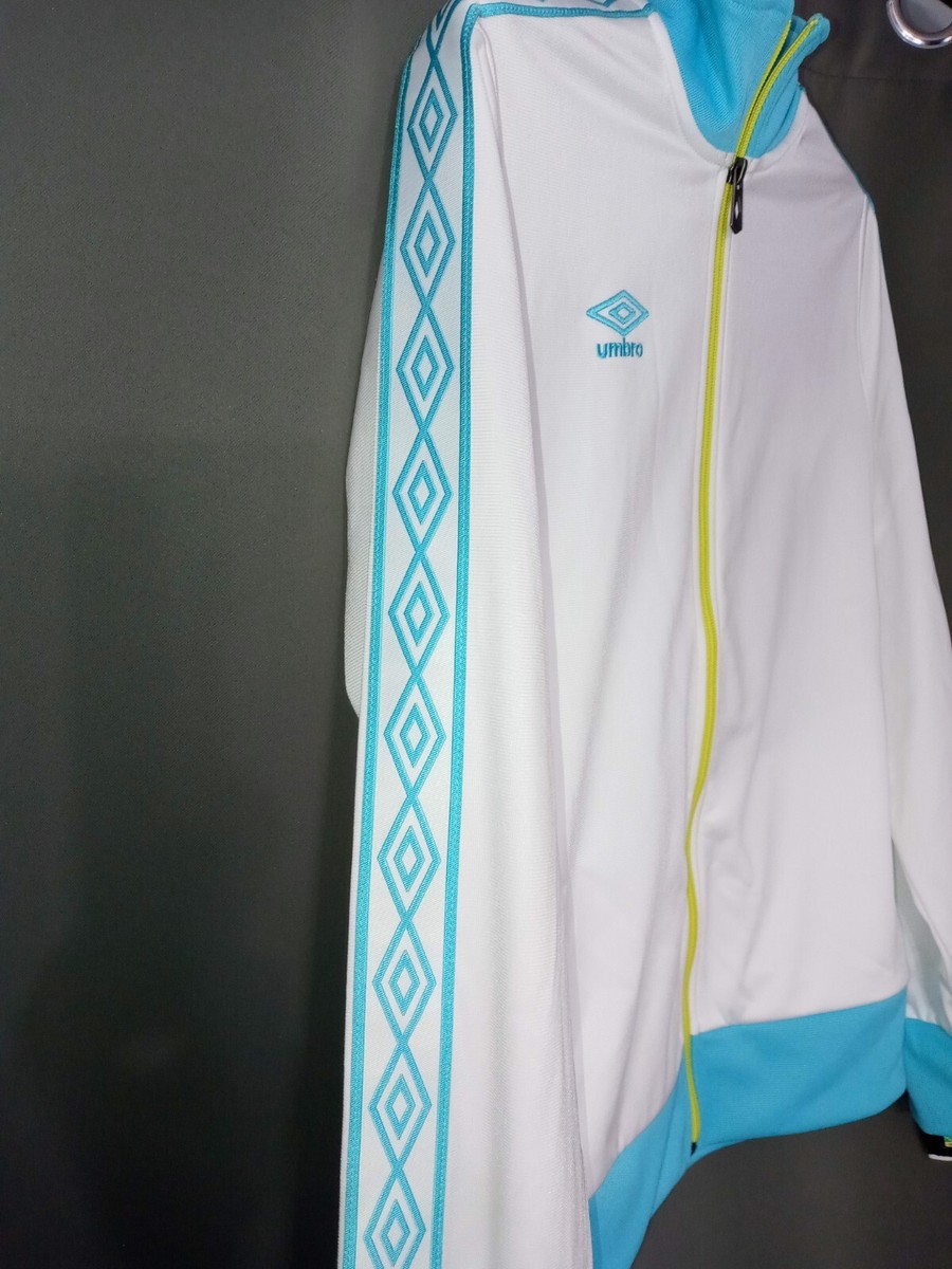 Umbro Unisex white/ blue zipper light weight jacket size XS