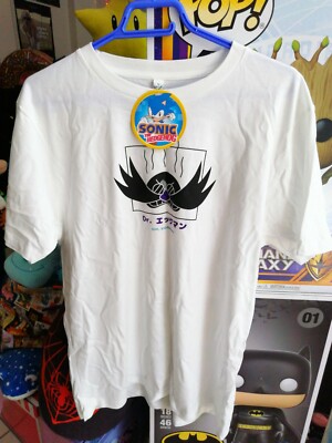 T-Shirt Sonic Hedgehog T-Shirt Large L Dr. Eggman Sega Original Tag Neu