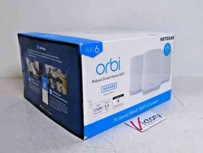 NETGEAR Orbi Robust Smart Home WiFi Tri-Band Mesh WiFi 6 System | RBK763S-100NAS - Image 1 of 4