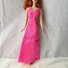 Vintage 1977 Superstar Barbie Outfit 9720 Hot Pink Dress Evening Gown TLC