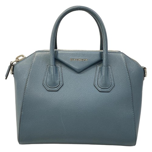 GIVENCHY Antigona Small Leather Navy Handbag 2Way Shoulder Strap