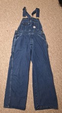 Pointer Brand Vintage Overall Bibs Made in USA 32X30 Blue Denim READ