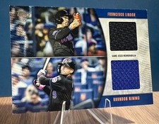 2025 TOPPS Series 2 LINDOR/NIMMO MAJOR LEAUGE MATERIAL DUAL RELIC #07/99 METS