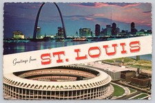 Greetings from St. Louis Missouri Continental Scalloped 1978 Vintage Postcard