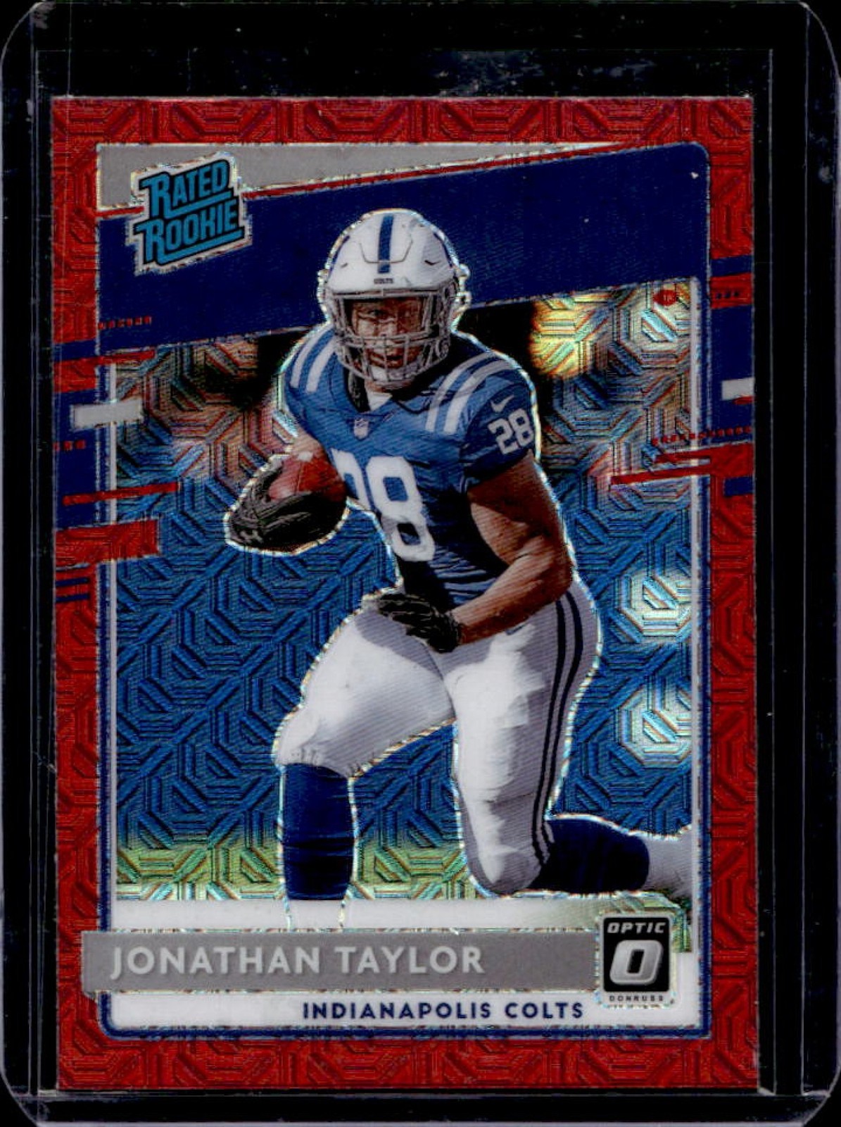 2020 Panini Donruss Optic Jonathan Taylor Red Mojo Prizm Rookie RC #167 Colts