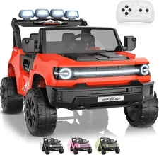 24V 2-Seater Kids Electric Car w/ Parent Remote, LED Lights, Bluetooth & Music