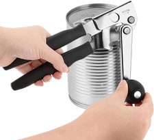 Manual Heavy Duty Can Opener with Bottle Opener Long Handle for Big Cans