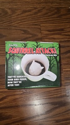 Squirrel Attack White Porcelain Mug Animal Surprise Inside Accoutrements