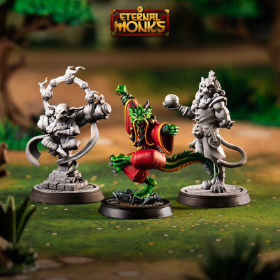 Master High Level Monks Dungeons and Dragons D&D 28-32mm Tabletop Miniaturen