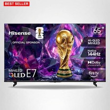 Smart TV 65 In 4K UHD Mini LED 144Hz Dolby Vision Atmos HDR10 Black WiFi 4 HDMI