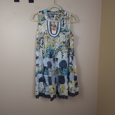 RAGA Tiered BOHO Style Sleeveless Mini Dress Printed Size S