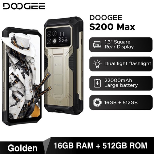 DOOGEE S200 MAX 5G Rugged Phone Dual Screen Android 15 Outdoors Mobile 22000mAh - Picture 24 of 25