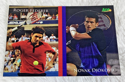 2011 Ace Authentic Match Point 2 Dual Pogs Roger Federer Novak Djokovic DP2