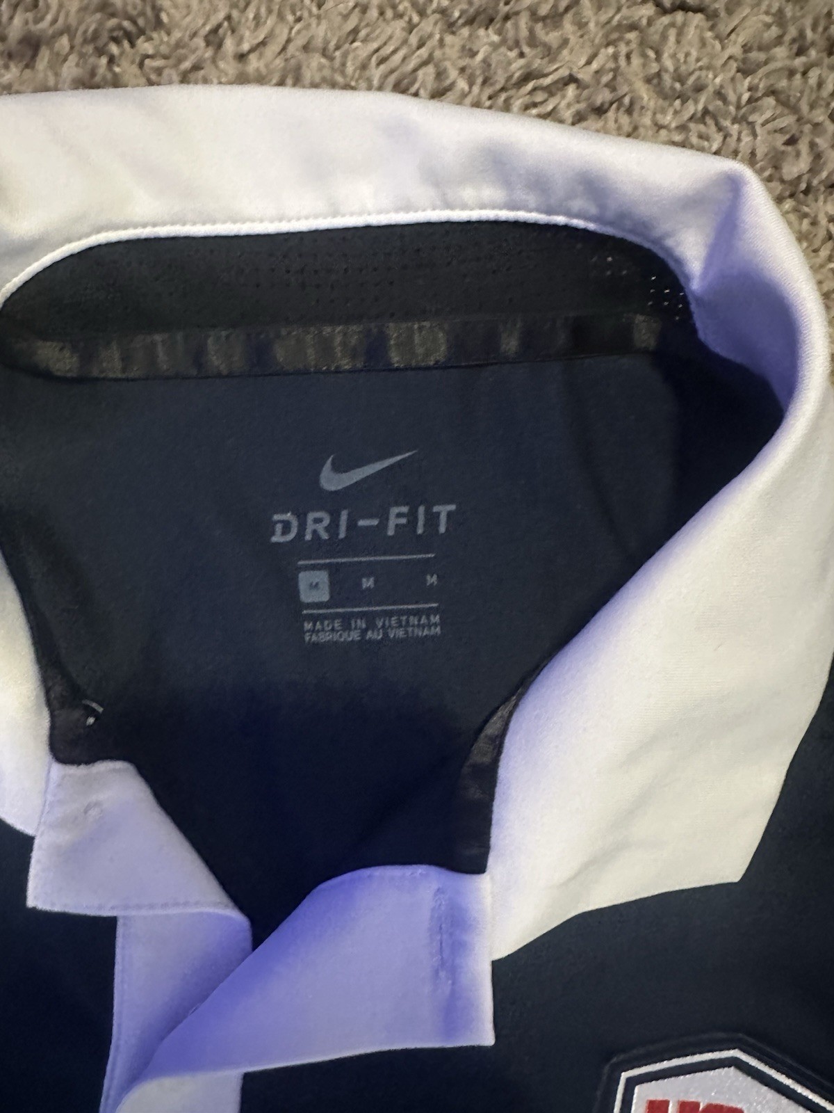 Nike USA Basketball Team Issue Coaches Polo Shirt Navy Mens M thumbnail 4