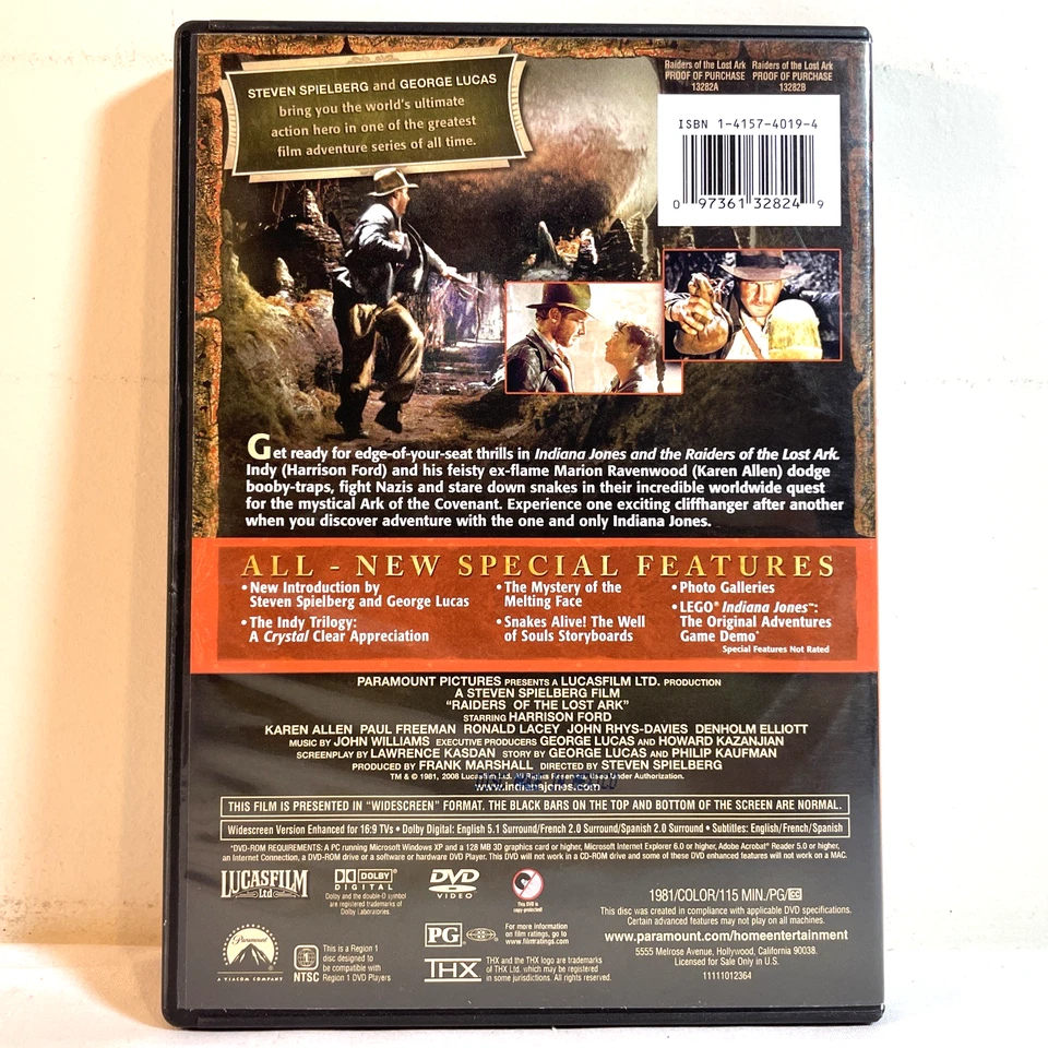 RAIDERS OF THE LOST ARK / STARMAN (DVD) Karen Allen - Action Adventure Sci-Fi - Image 3 of 4