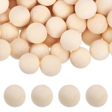 240pcs Wood Balls, 10mm Unfinished Wooden Balls, Solid Hardwood Round Beads