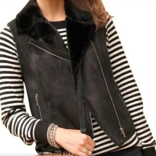 Forever 21 Moto Sherpa Vest