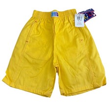 NWT Vintage 90s Op Kids Yellow Shorts Size 4T Cotton Casual Beach Retro Surf