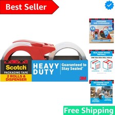 Heavy Duty Packing Tape, 1.88in x 54.6yd 2 Rolls - Guaranteed to Stay Sealed