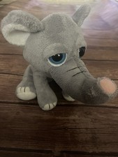 The Petting Zoo Elephant Plush Gray Stuffed Animal Toy 7" Big Sleepy Eyes 2010