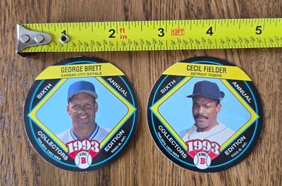 Two King B 1993 Baseball Disc Cards, George Brett and Cecil Fielder