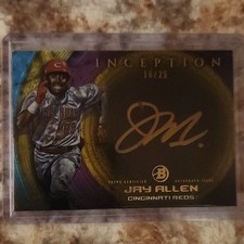 Topps 2022 Bowman Inception Jay Allen Auto Gold Rainbow Foil /25 Reds