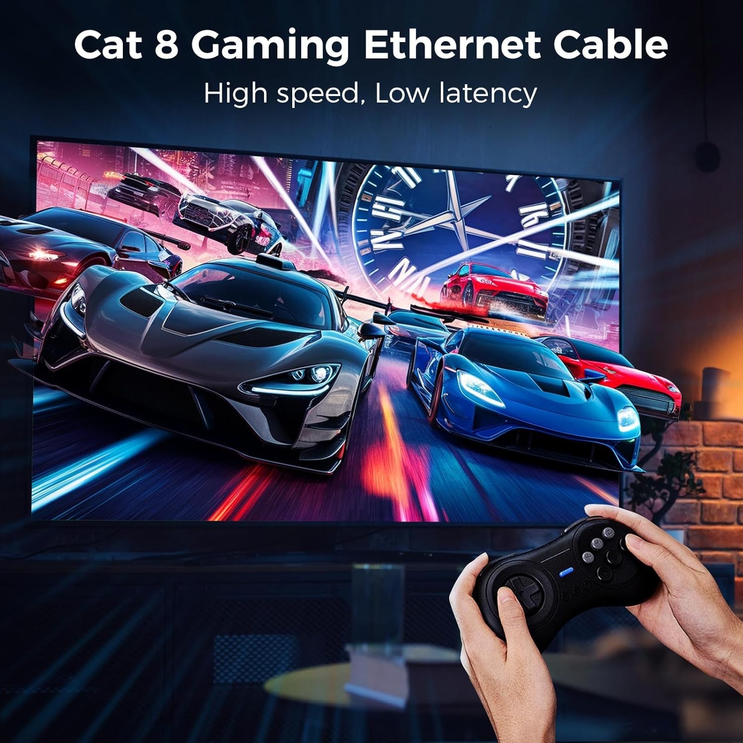 Cat 8 Ethernet Cable 50FT: Shielded Indoor Heavy Duty Cord - Thumbnail 8