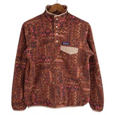 Patagonia Synchilla Snap T Fleece Pullover Womens Small Brown Pink Aztec Jacket