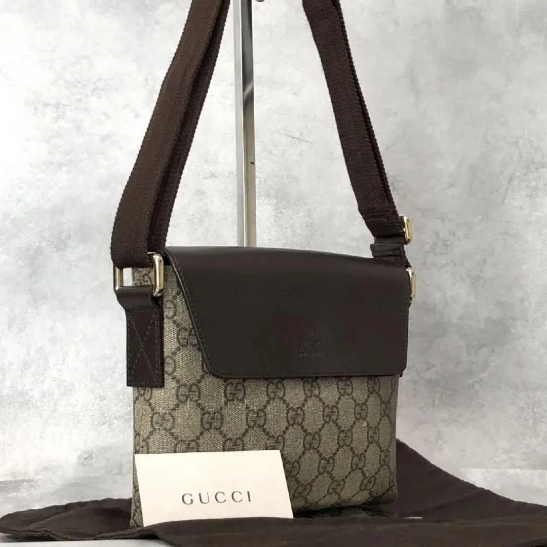 Gucci Sac Gucci GG Supreme Sac à Bandoulière Cuir PVC Diagonale 0408b