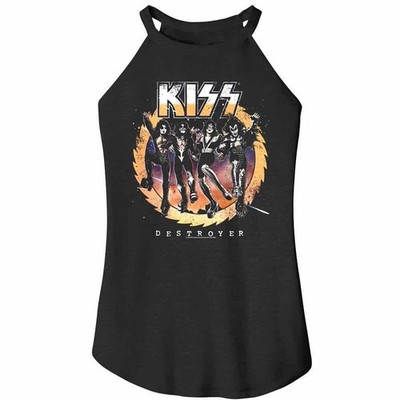 Kiss Destroyer Jumping Women's Rocker Tank Rock Band Album Concert Tour Merch